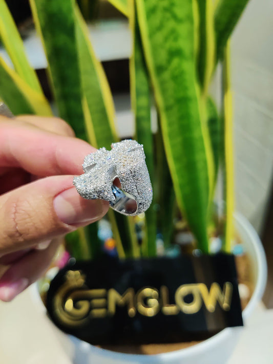 Fully iced out Hip Hop Cross Ring