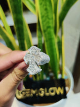 Fully iced out Hip Hop Cross Ring