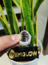 Fully iced out Hip Hop Cross Ring