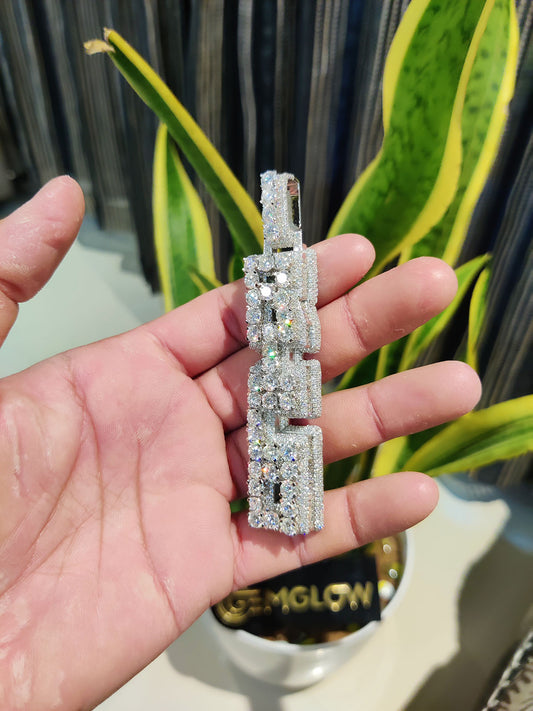 Custom Moissanite Letter Pendant