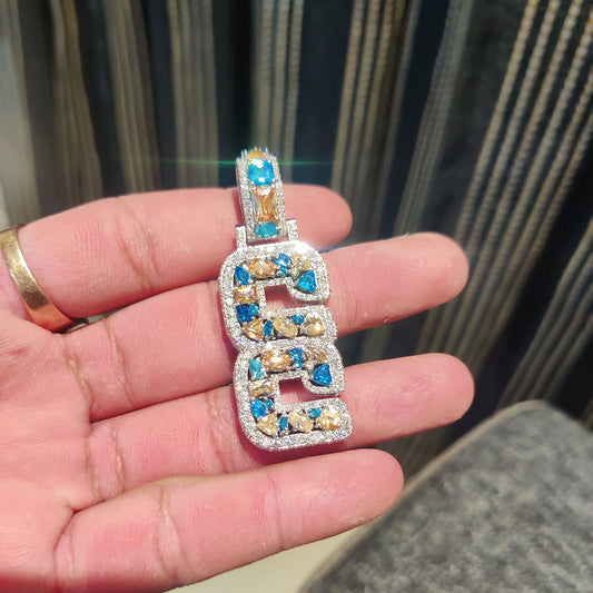 Fully Iced Out Letter Pendant