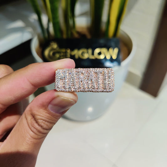 VVS1 Moissanite Custom Letter Ring