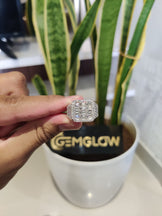 Iced Out VVS Moissanite Rapper Ring
