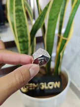 Iced Out VVS Moissanite Rapper Ring
