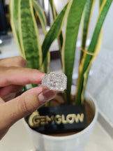 Iced Out VVS Moissanite Rapper Ring