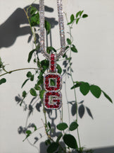 Custom Baguette Moissanite Chain & "OG" Letter Pendant