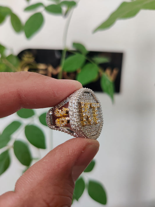 Custom Letter Iced Out Ring