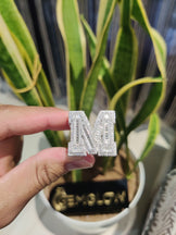Iced out Custom Moissanite Letter Ring