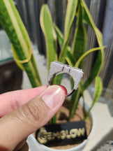 Iced out Custom Moissanite Letter Ring