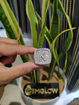 Iced Out Initial Letter Ring