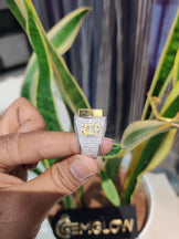 Fully Iced Initial Ring for Men
