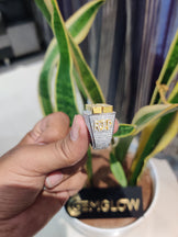 Fully Iced Initial Ring for Men