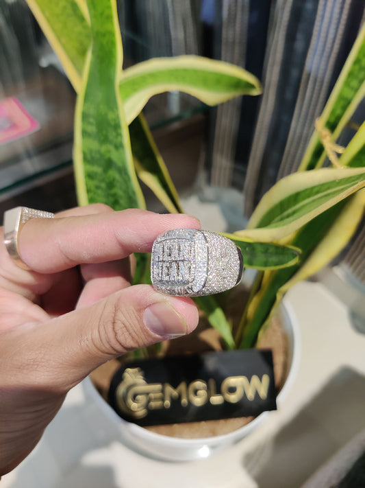 Custom Letter Iced Out Ring