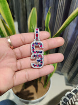 Iced out Custom Initial Moissanite Pendant