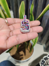 Iced out Custom Initial Moissanite Pendant