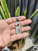 Iced out Custom Initial Moissanite Pendant