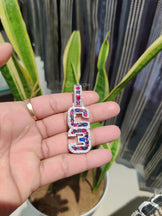 Iced out Custom Initial Moissanite Pendant