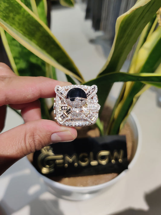 Customized Hip Hop Fully Iced out ring