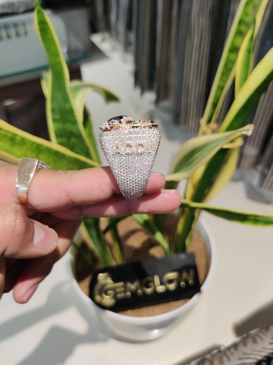 Customized Hip Hop Fully Iced out ring