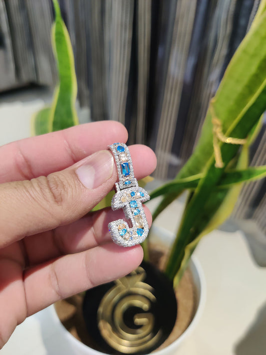 Custom Fully Iced Letter Pendant
