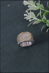 Iced Moissanite Wedding Ring for Men