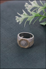 Iced Moissanite Wedding Ring for Men