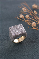 Custom Iced Out Square Ring for Men