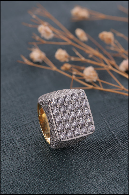 Custom Iced Out Square Ring for Men