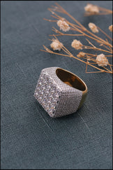 Custom Iced Out Square Ring for Men