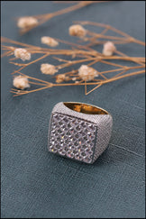 Custom Iced Out Square Ring for Men
