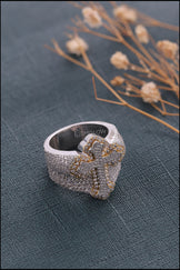 Bold Iced Out Jesus Cross Ring