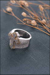 Bold Iced Out Jesus Cross Ring