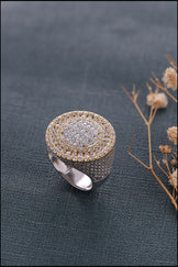 Fully Iced Out Bling Ring for Him