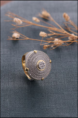 Bold Custom Iced Out Moissanite Ring