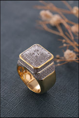 Iced Out Baguette Hip Hop Ring Men