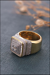 Iced Out Baguette Hip Hop Ring Men