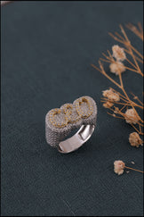 Iced Out CEO Word Ring for Men