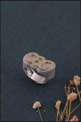 Iced Out CEO Word Ring for Men