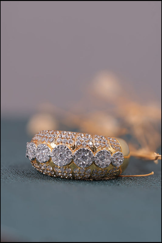 VVS Moissanite Iced Eternity Ring Men