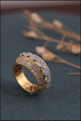 VVS Moissanite Iced Eternity Ring Men