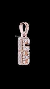 VVS Moissanite Iced Out Letter Pendant