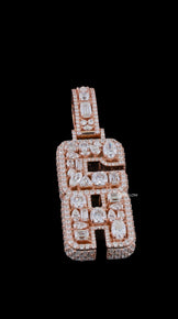 VVS Moissanite Iced Out Letter Pendant