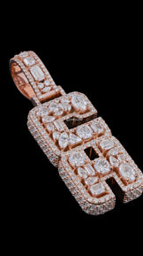 VVS Moissanite Iced Out Letter Pendant
