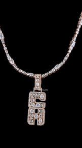 VVS Moissanite Iced Out Letter Pendant