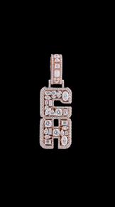 VVS Moissanite Iced Out Letter Pendant