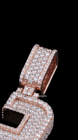 Moissanite Initial Letter Pendant