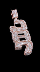 Moissanite Initial Letter Pendant