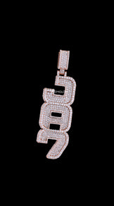 Moissanite Initial Letter Pendant