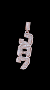 Moissanite Initial Letter Pendant