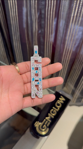 Fully Iced Out Letter Pendant